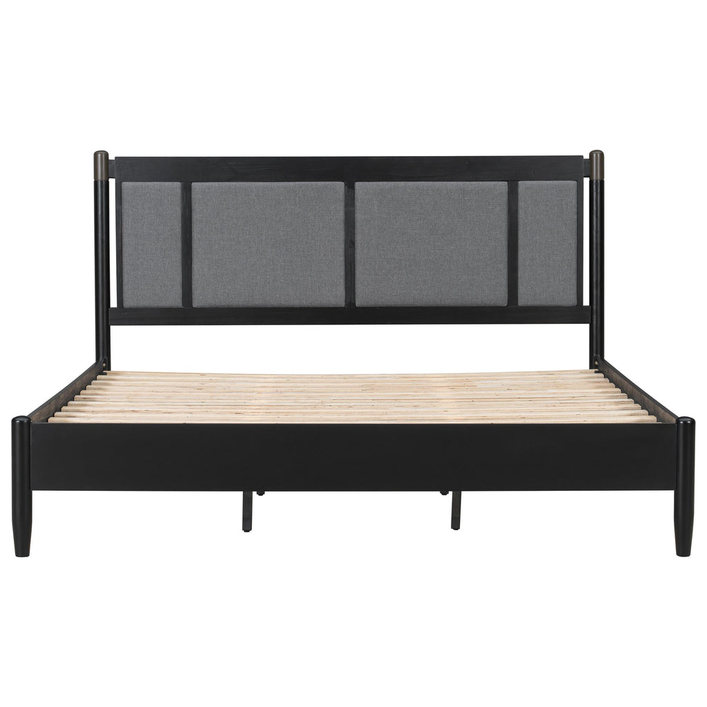 Solid Wood King Bed with Heavy Duty Support.
