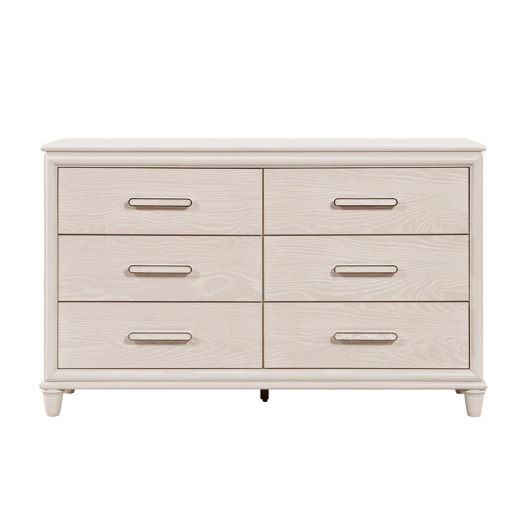 Wooden Bedroom Dresser with Jewelry Trays for Organization.