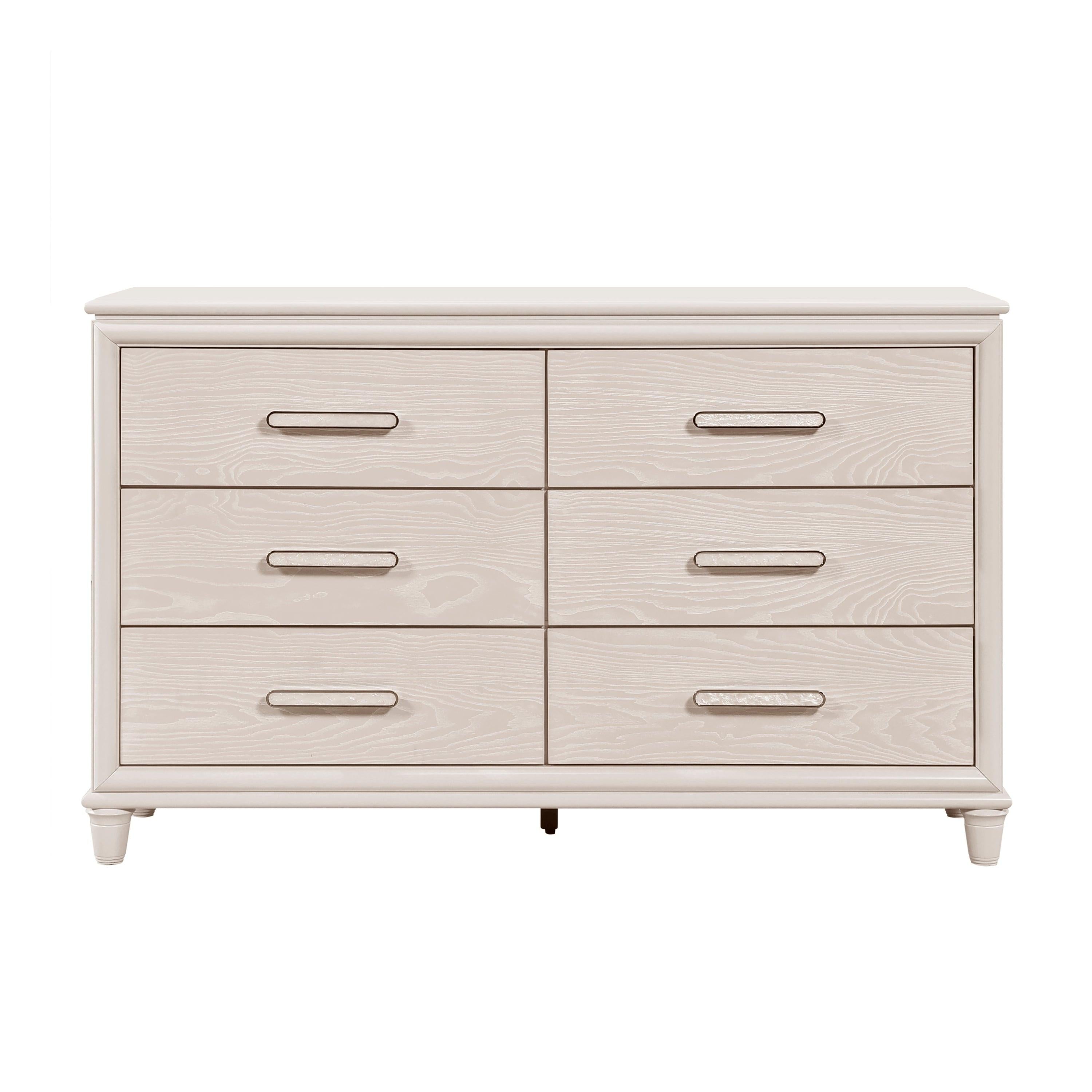 Wooden Bedroom Dresser with Jewelry Trays for Organization.