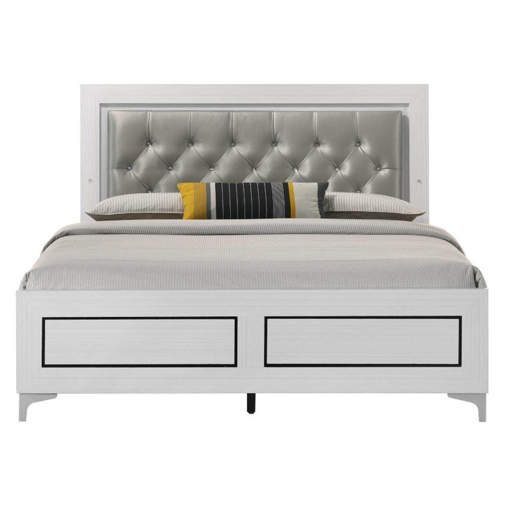 King Size Platform Bed with LED Headboard.