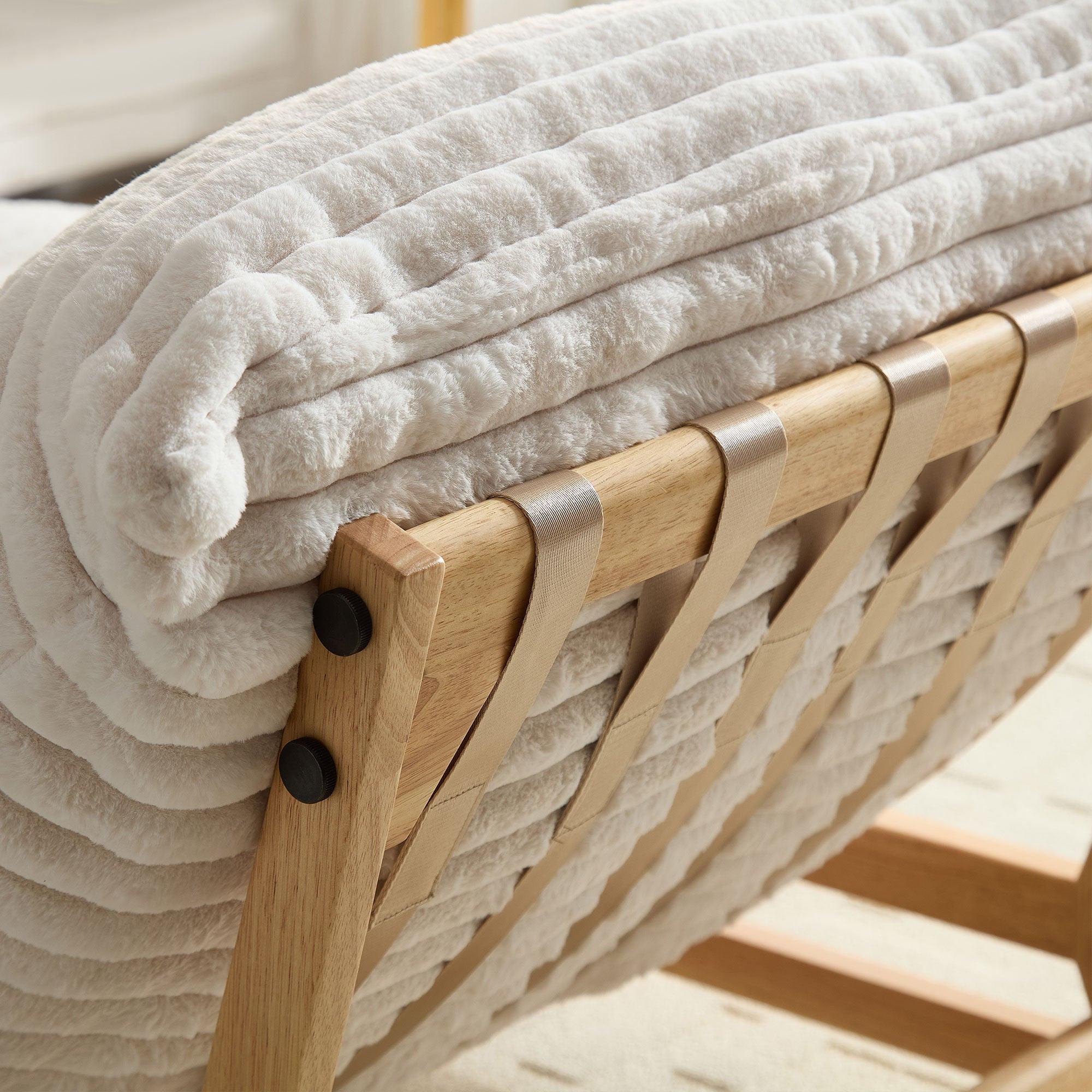 Corduroy Armless Lazy Sofa for Living Rooms & Bedrooms.