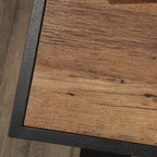 L-Shaped Desk, Brown finish.