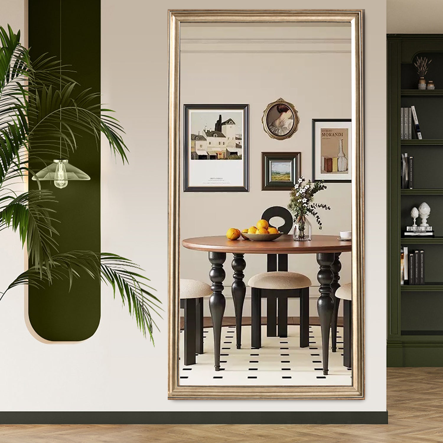 32*70Full body floor mirror - elegant frame design, durable structure - essential for bedrooms, clothing stores, salons