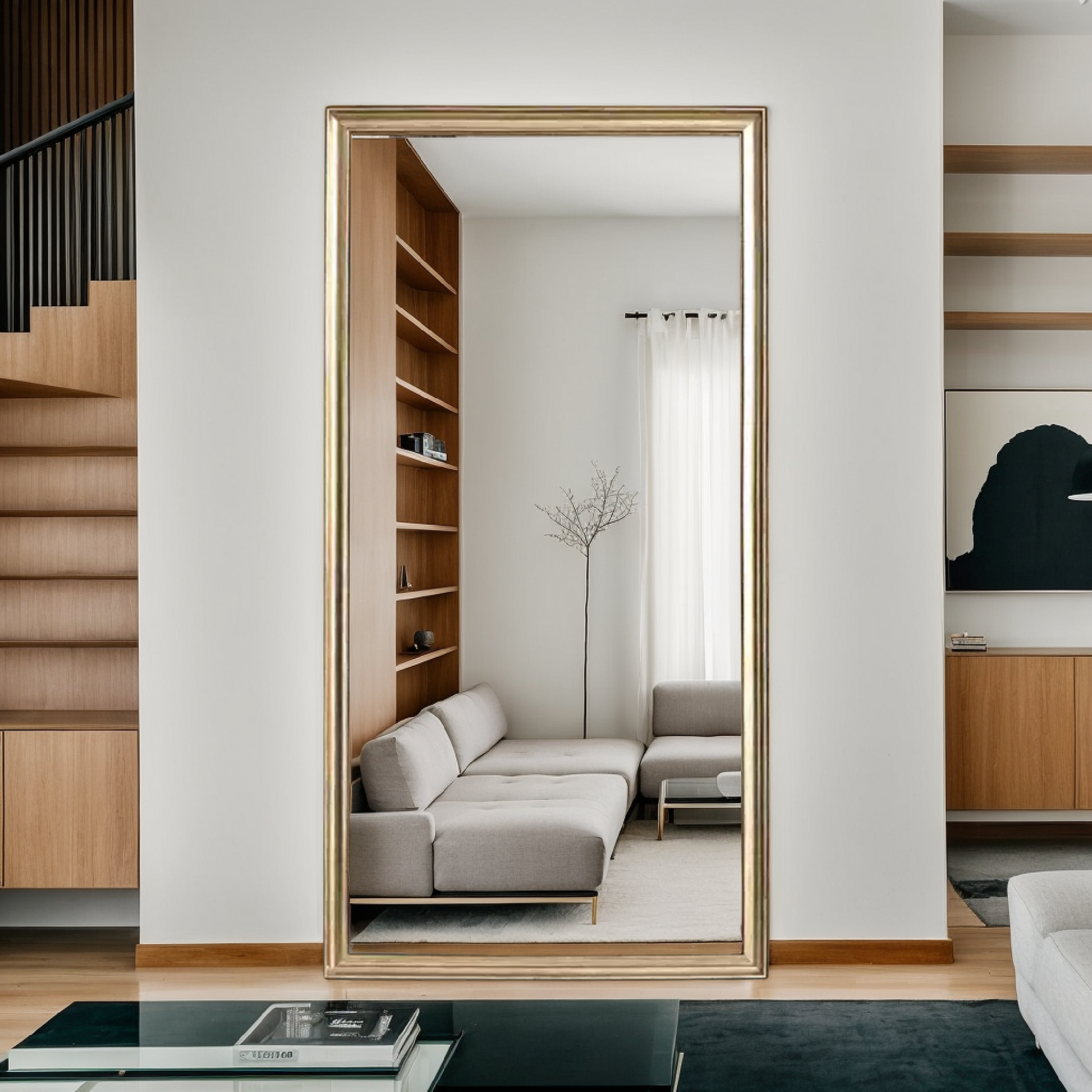 32*70Full body floor mirror - elegant frame design, durable structure - essential for bedrooms, clothing stores, salons