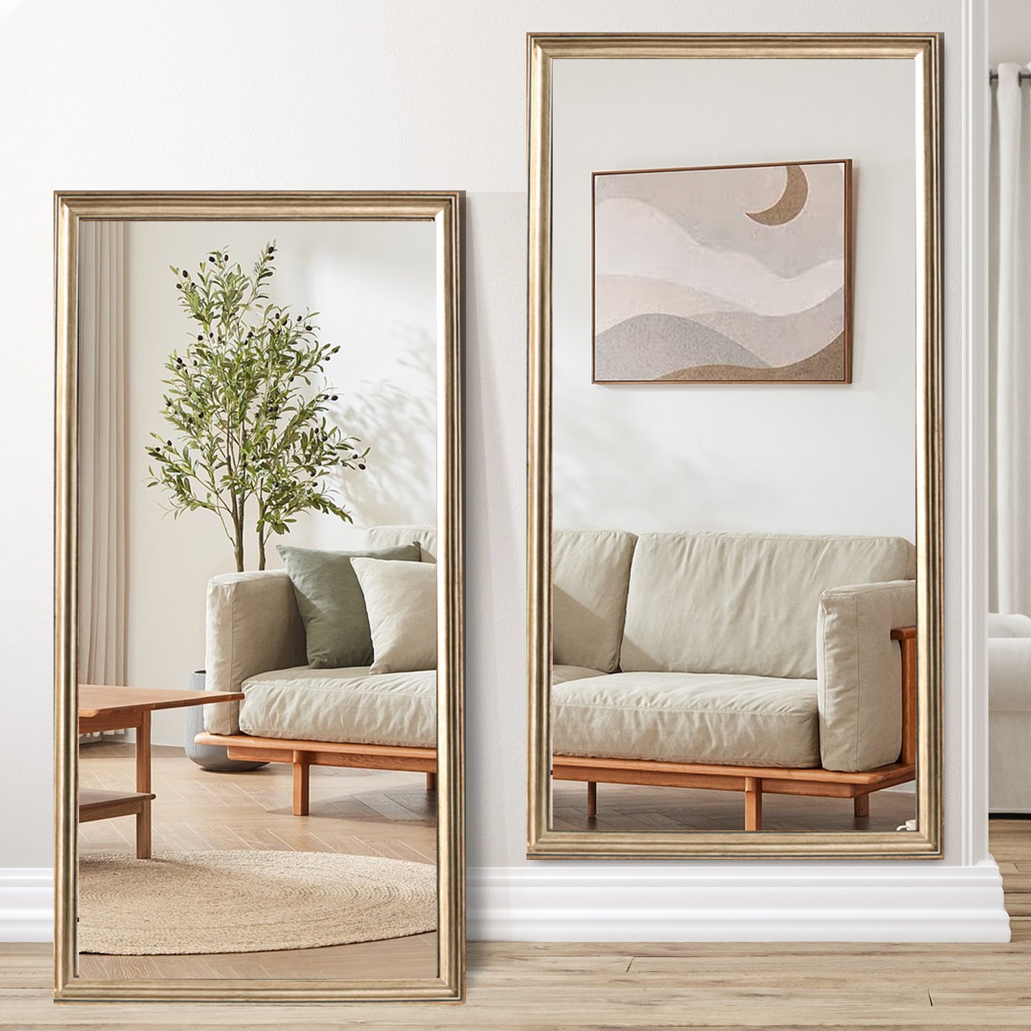 32*70Full body floor mirror - elegant frame design, durable structure - essential for bedrooms, clothing stores, salons