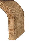 Rattan Weave Boucle Bench - Handmade Wood Furniture.