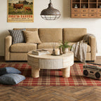 Round Coffee Table with Hidden Storage and Flip Top.