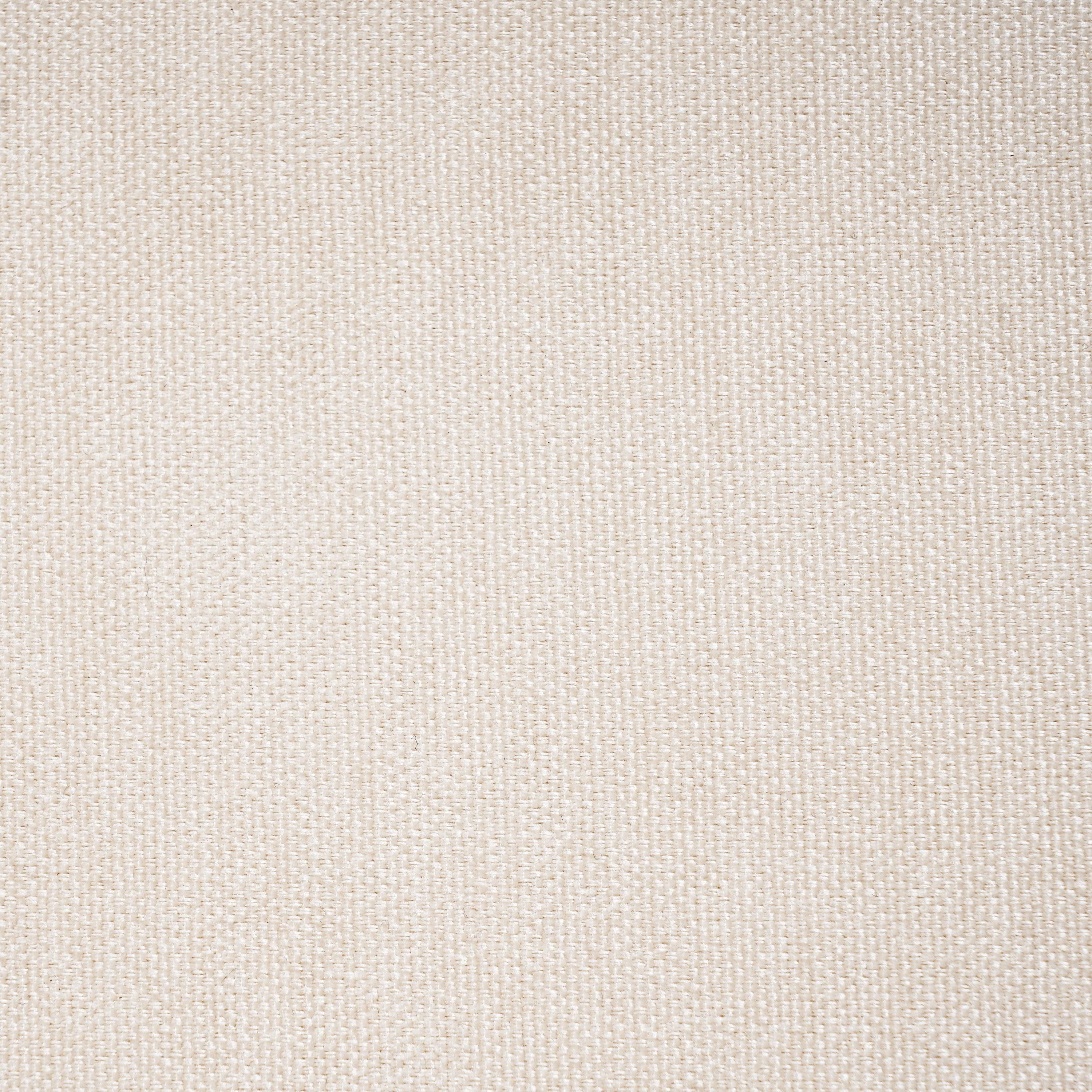 Mid-Century Modern Beige Upholstered Platform Bed.