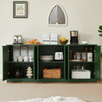 67 Inch Wavy Sideboard Storage Cabinet - Green