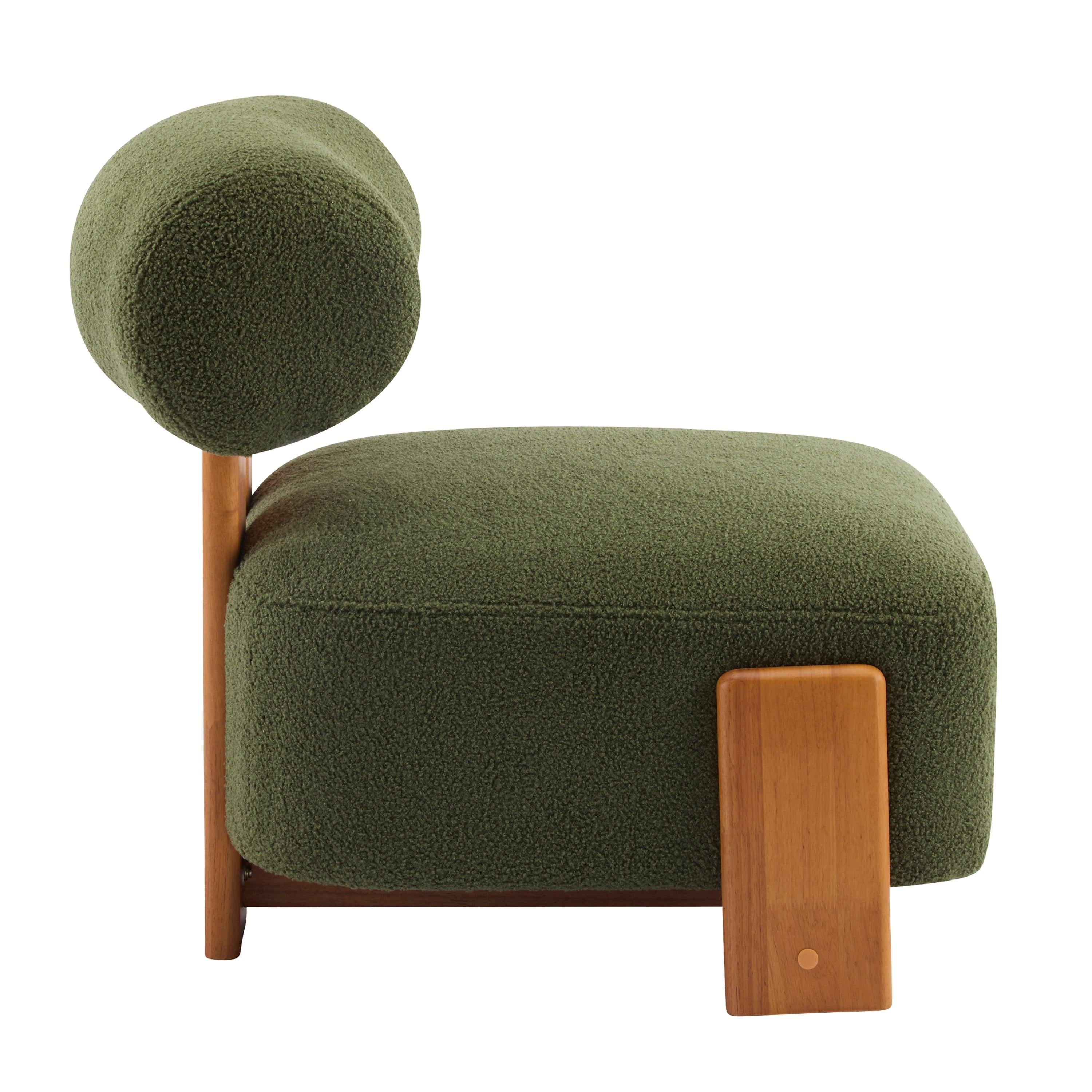 Modern Boucle Lounge Chair for Living Room and Office.