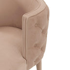Maya Velvet Dining Chair in Nude.