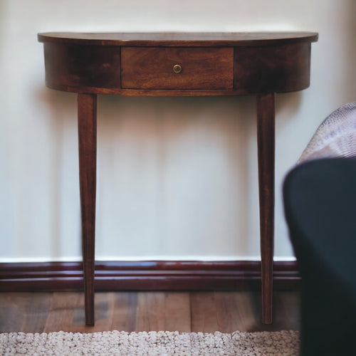 Backless Mounted Chestnut Console