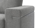 Gianna Gray Woven Fabric Arm Chair for Living Room.