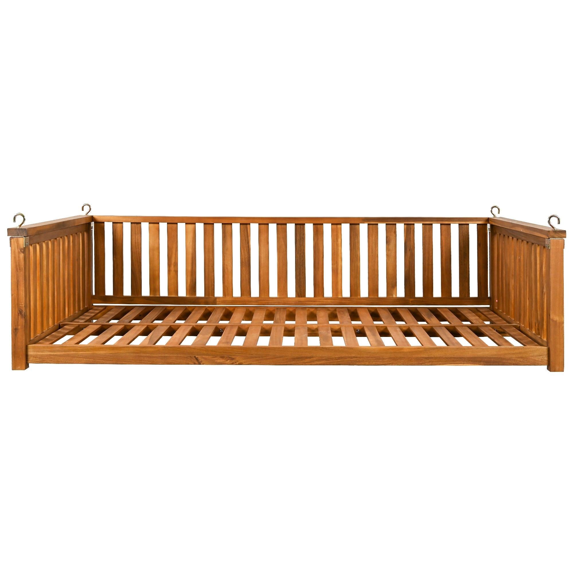 TOPMAX Twin Size Garden Swing Bed for Outdoor Relaxation.