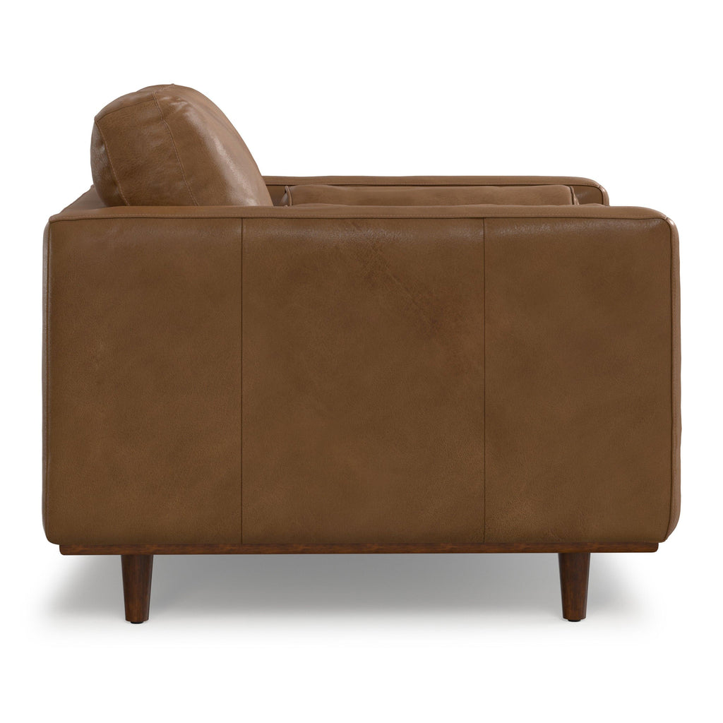 Morrison Mid-Century Modern Leather Arm Chair.
