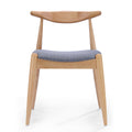 2 Vintage Rubberwood Dining Chairs with Ergonomic Backrest.