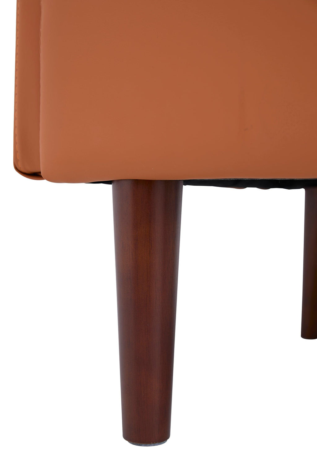 Shell-Shaped Armchair with PU Leather Upholstery.
