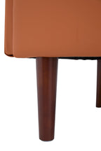 Shell-Shaped Armchair with PU Leather Upholstery.