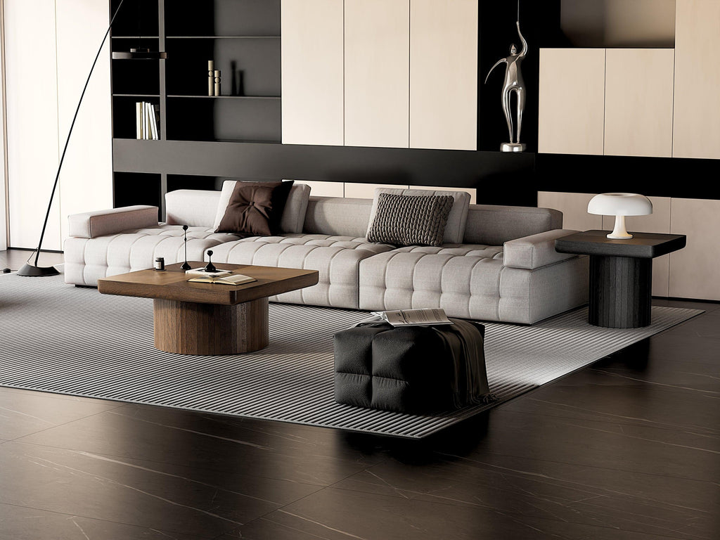 Wood Nesting Coffee Table Set for Versatile Living Room Use.