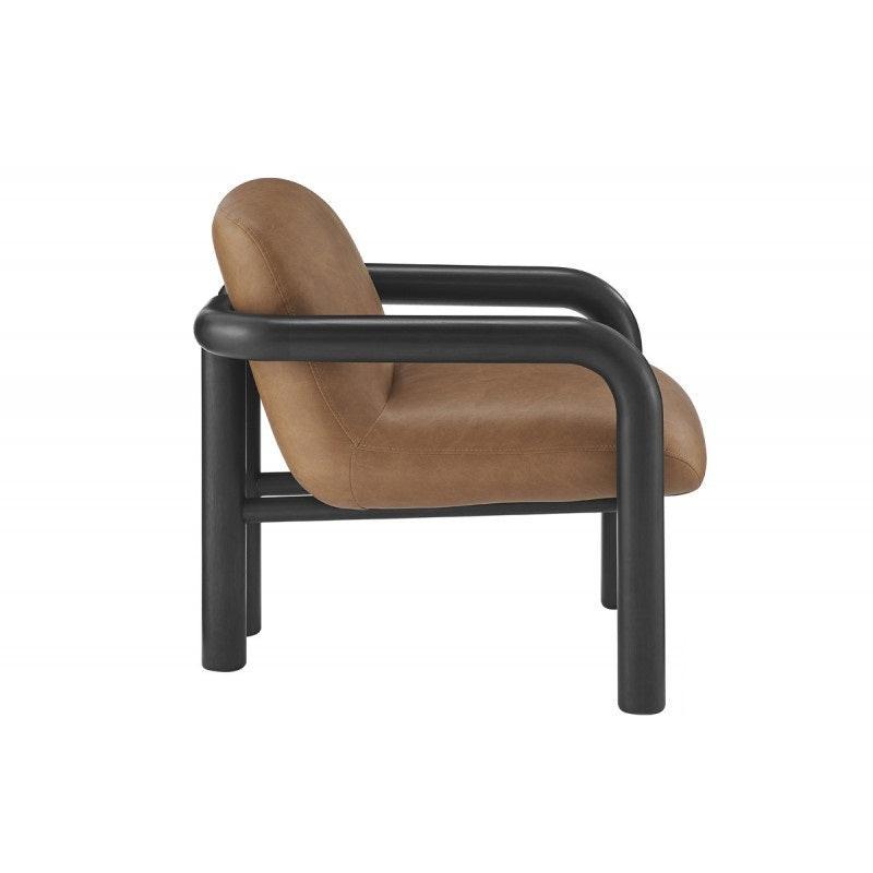 Modern Faux Leather Accent Chair for Living Room.