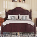 Vintage Queen Bed Frame with Headboard and Slats Support.