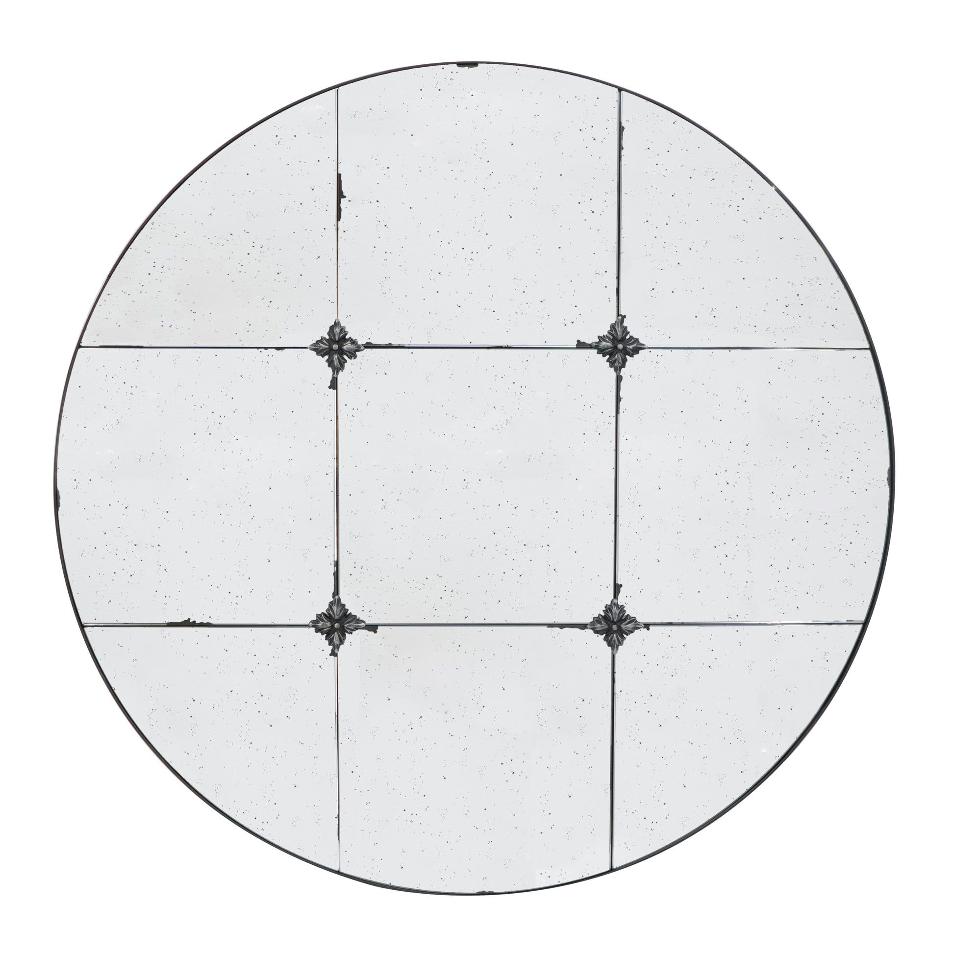 D36" Traditional Decor Style Round Antique Glass Wall Mirror,  Wall Decor for for Bathroom Entryway Console Lean Against Wall