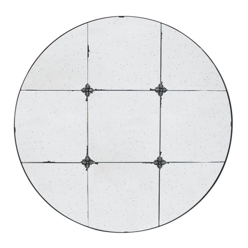 D36" Traditional Decor Style Round Antique Glass Wall Mirror,  Wall Decor for for Bathroom Entryway Console Lean Against Wall