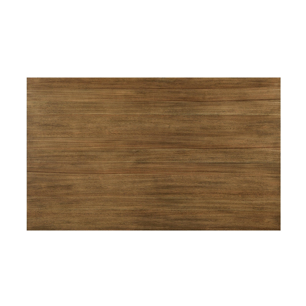 6pc Dining Set with Black Brown Finish - Table, Bench & Chairs.