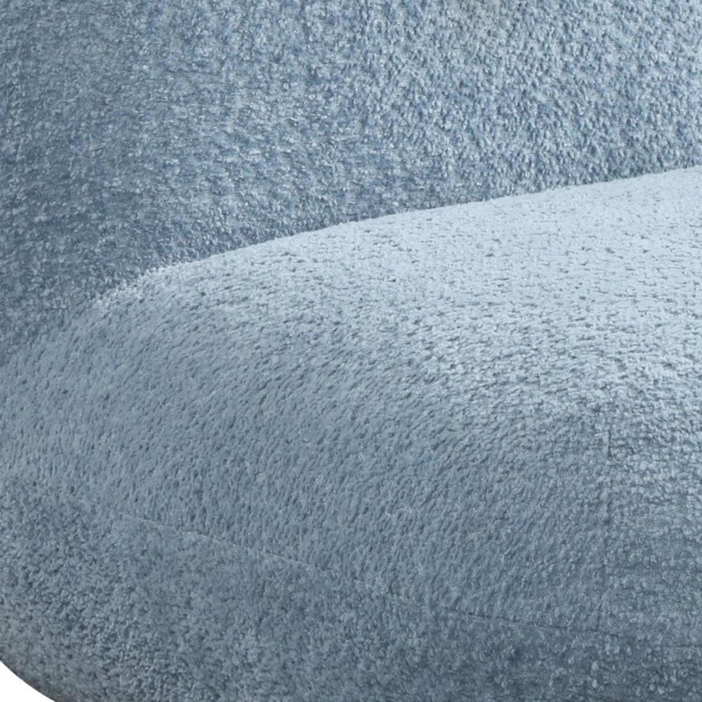 Chenille Upholstered Deer-Shaped Kids Chair, Blue.
