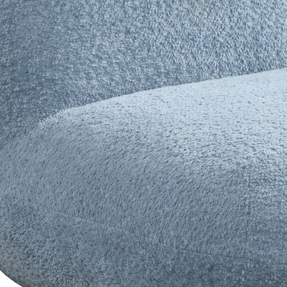 Detail of the soft blue chenille fabric on the Deer-Shaped Kids Chair, highlighting its cozy texture and child-friendly upholstery.