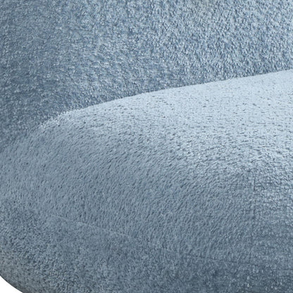 Detail of the soft blue chenille fabric on the Deer-Shaped Kids Chair, highlighting its cozy texture and child-friendly upholstery.