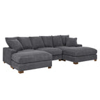 Wynisha 122'' Corduroy Sofa for Modern Living Rooms.