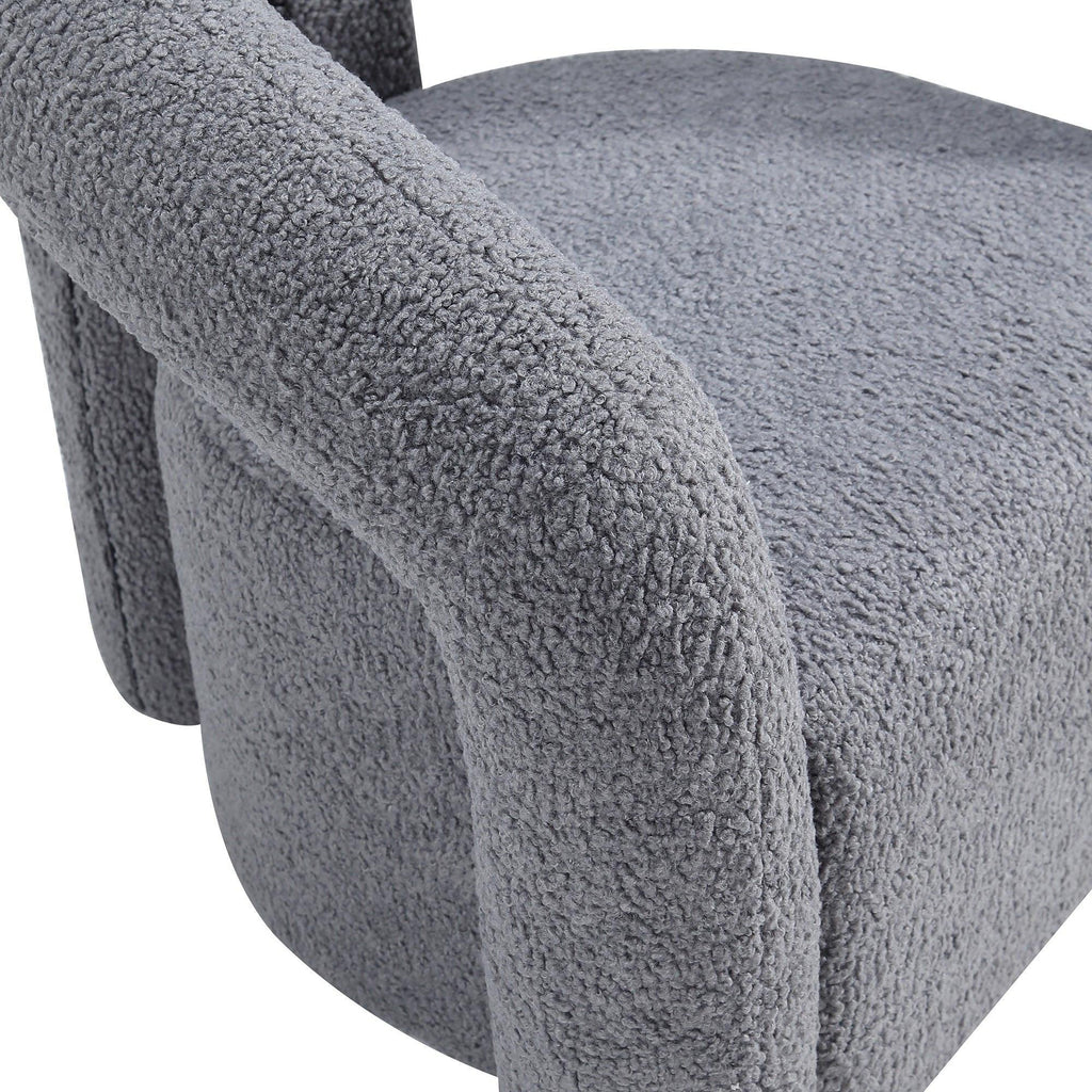 Darian Boucle Lounge Chair in Gray.
