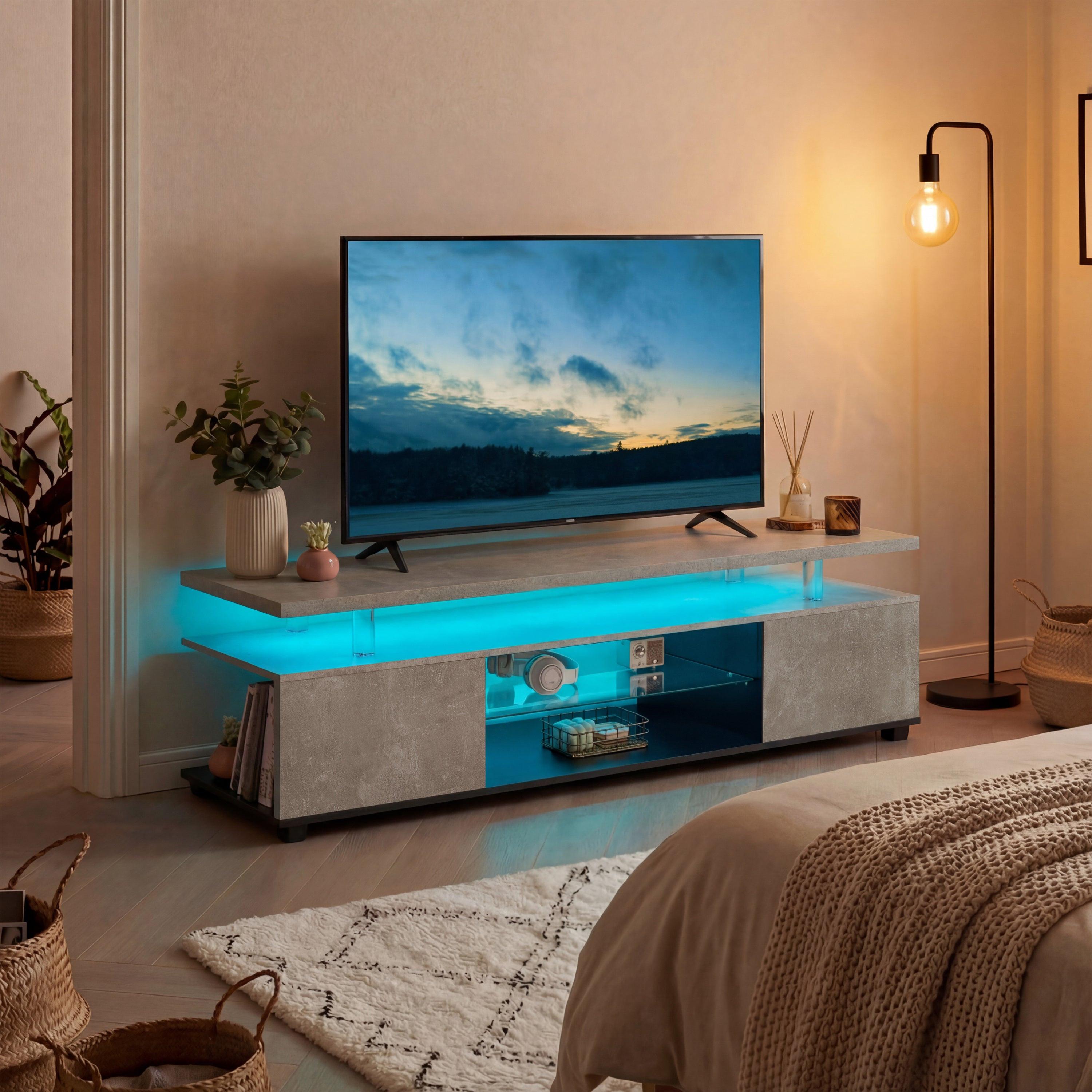 TV Stand for 55 Inch TV - Entertainment Center with Storage.