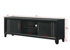 Contemporary TV Stand with Open Shelves & Storage.
