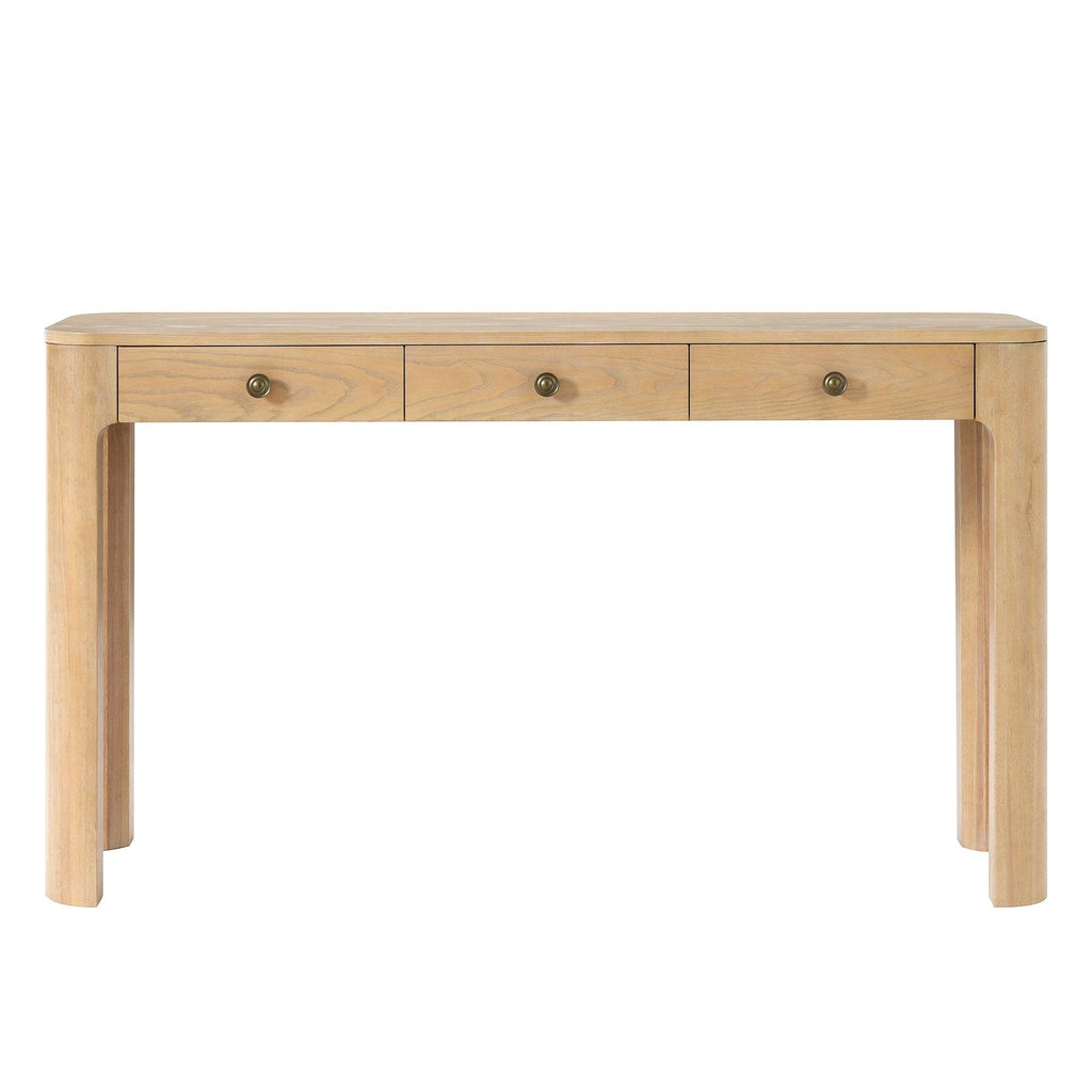 TREXM Rustic Console Table with Drawers for Entryway & Living Room.