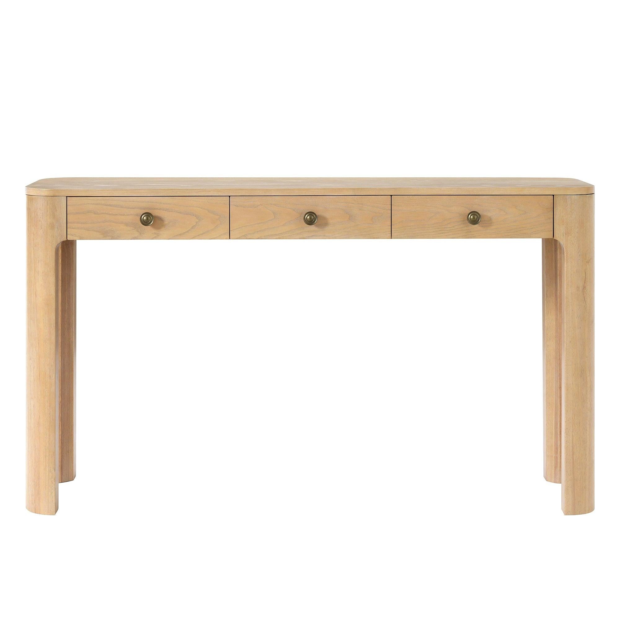 TREXM Rustic Console Table with Drawers for Entryway & Living Room.