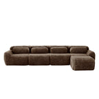 Modular Plush Fabric Sectional Sofa - No Assembly.