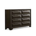 Transitional 8-Drawer Dresser in Espresso for Bedroom Storage.