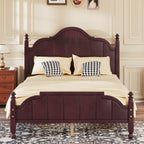 Full Size Wooden Bed Frame with Headboard, Easy Assembly.