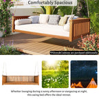 TOPMAX Twin Size Garden Swing Bed for Outdoor Relaxation.