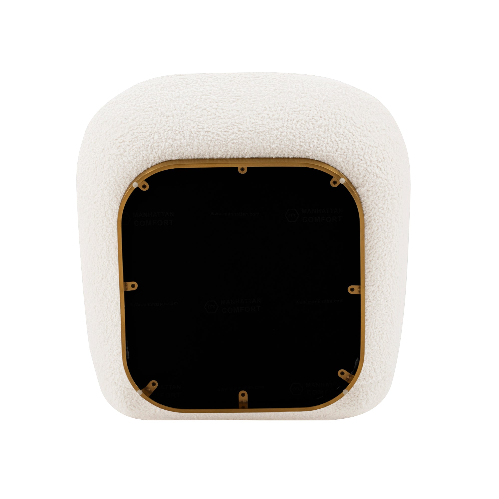 Edina Boucle Lounge Chair in White