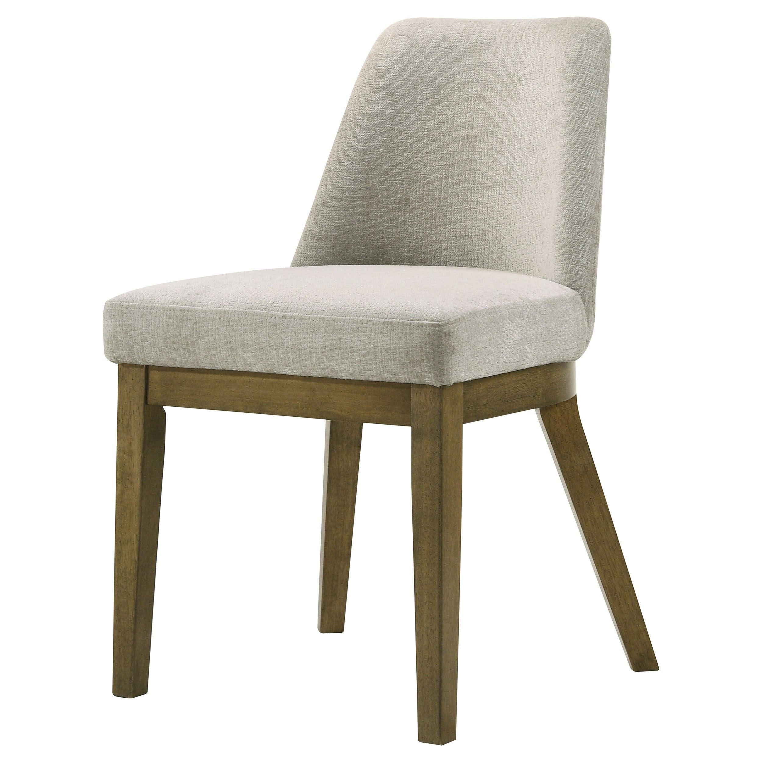 Light Tan Upholstered Dining Side Chair Set of 2.