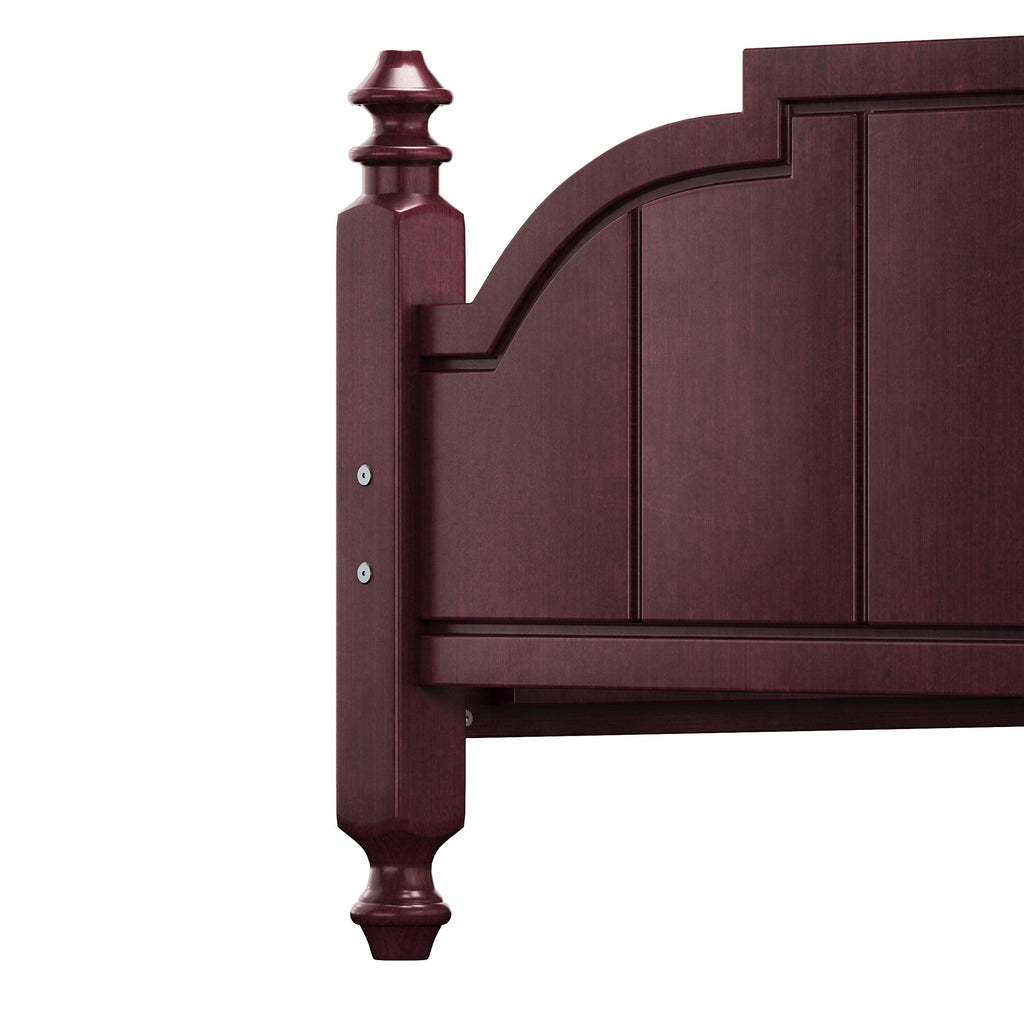 Vintage Queen Bed Frame with Headboard and Slats Support.