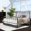 Antique Black King Size Bed with Gold Accents.