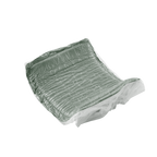 Vacuum-sealed green velvet cushion from the Modular Velvet Sofa, illustrating compact packaging for no-assembly setup.