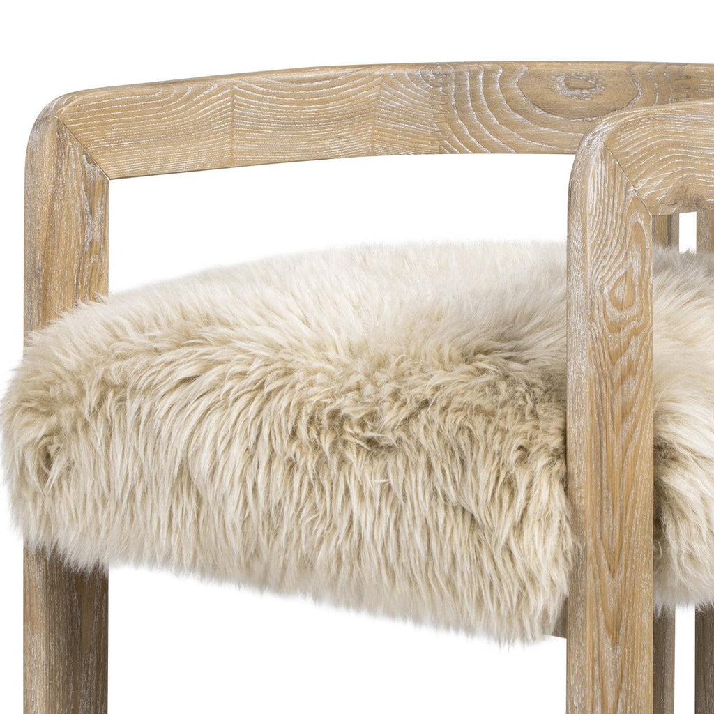 Millwick 26.5' Genuine Fur Counter Stool.