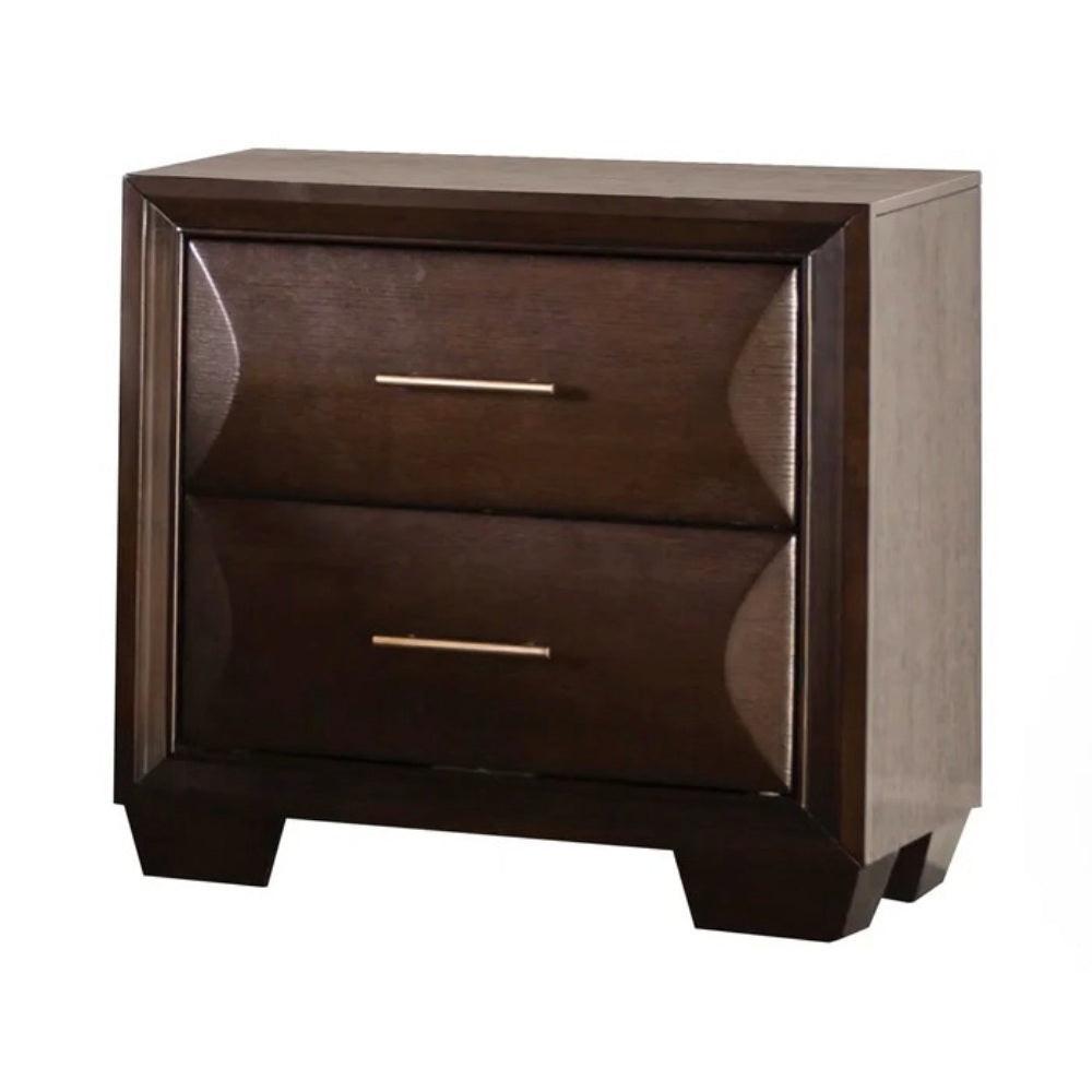 Espresso Finish Nightstand with Dovetail Drawers.