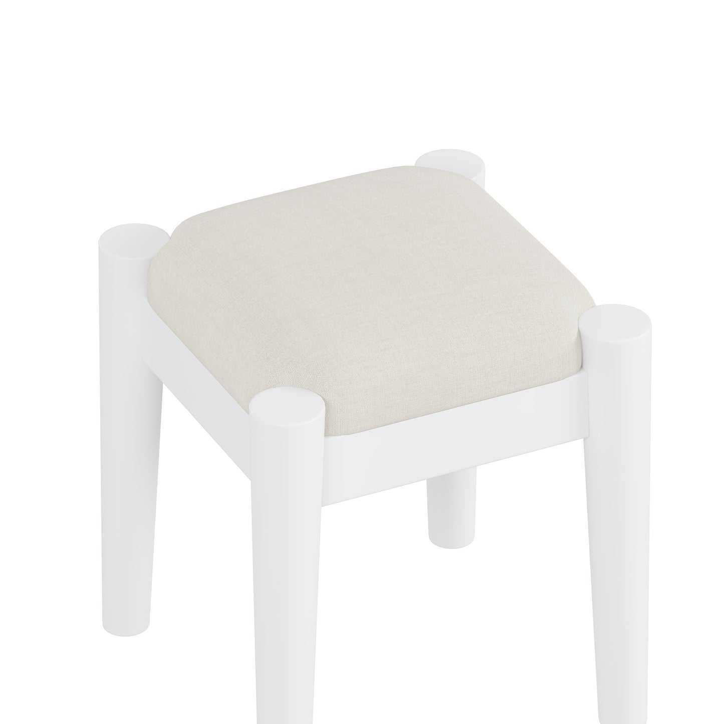 39' Retro Bohemian Style Wooden Makeup Vanity Set with Charging Plug&USB Port and Stool, Dressing Table with 3 Storage Drawers and 1 Rectangular Rattan Drawer, White