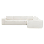 Minimalist Modular Sectional Sofa with Wrinkle-Resistant Fabric.